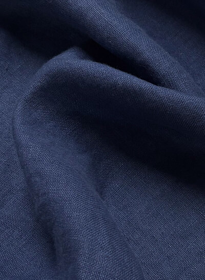 Madeline washed linen - 100% fine linen - Indigo blue