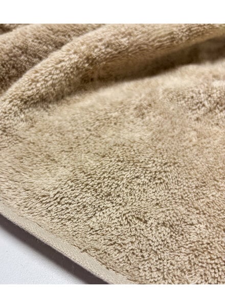 cotton terry cloth - beautiful soft quality with finished selvedges - pink-brown