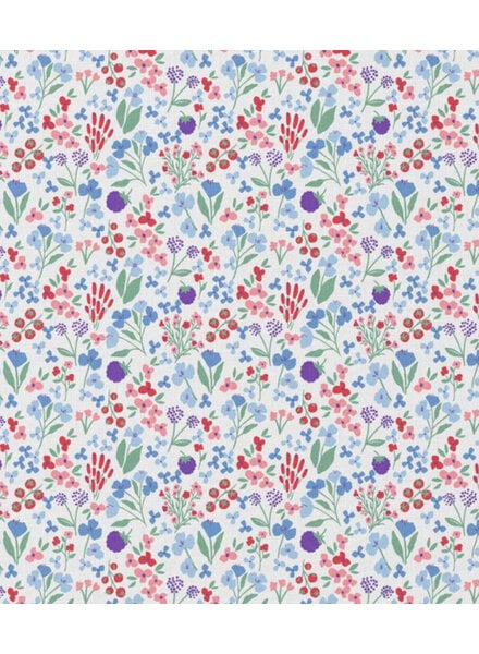 blue flowers - cotton