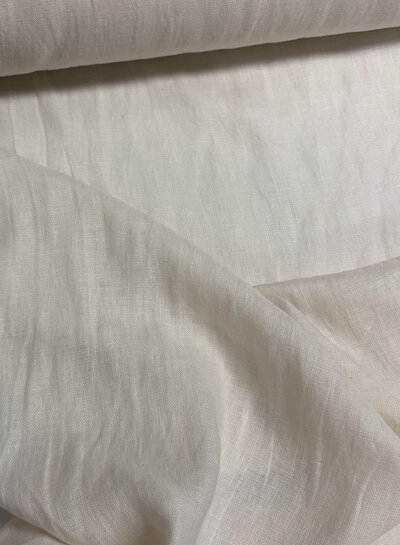 Madeline Patterns gewassen linnen - 100% fijn linnen - ecru