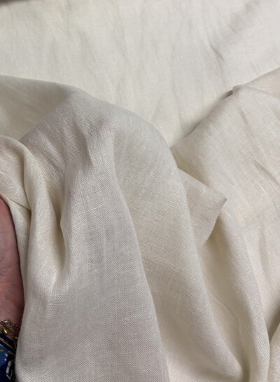 Madeline Patterns washed linen - 100% fine linen - ecru