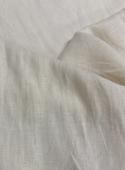 Madeline Patterns gewassen linnen - 100% fijn linnen - ecru