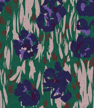 Flowers on a green field - canvas