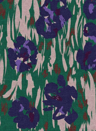 Flowers on a green field - canvas