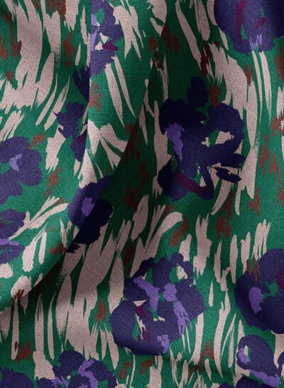 Flowers on a green field - canvas