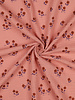 mini flowers - rust peach - tetra / double gauze