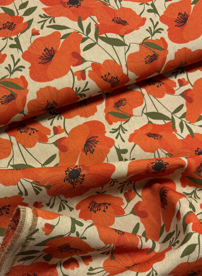 Madeline poppies - canvas