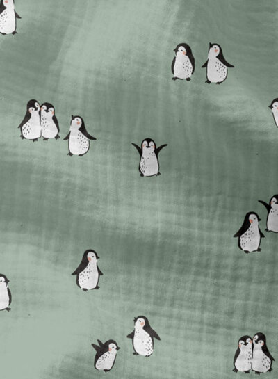 penguins - double gauze / tetra