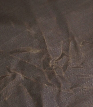 ripstop waxed canvas / oilskin donkerbruin