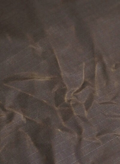 ripstop waxed canvas / oilskin dark brown