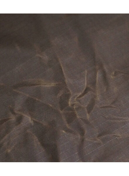 ripstop waxed canvas / oilskin donkerbruin