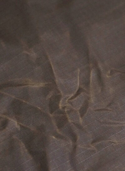 ripstop waxed canvas / oilskin donkerbruin