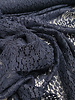 Madeline navy blue beautiful soft lace with flowers - cotton