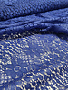 Madeline cobalt blue beautiful soft lace with flowers - cotton