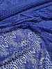 Madeline cobalt blue beautiful soft lace with flowers - cotton