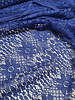 Madeline cobalt blue beautiful soft lace with flowers - cotton