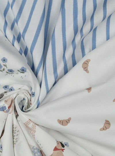 French stripes - fine cotton poplin voile