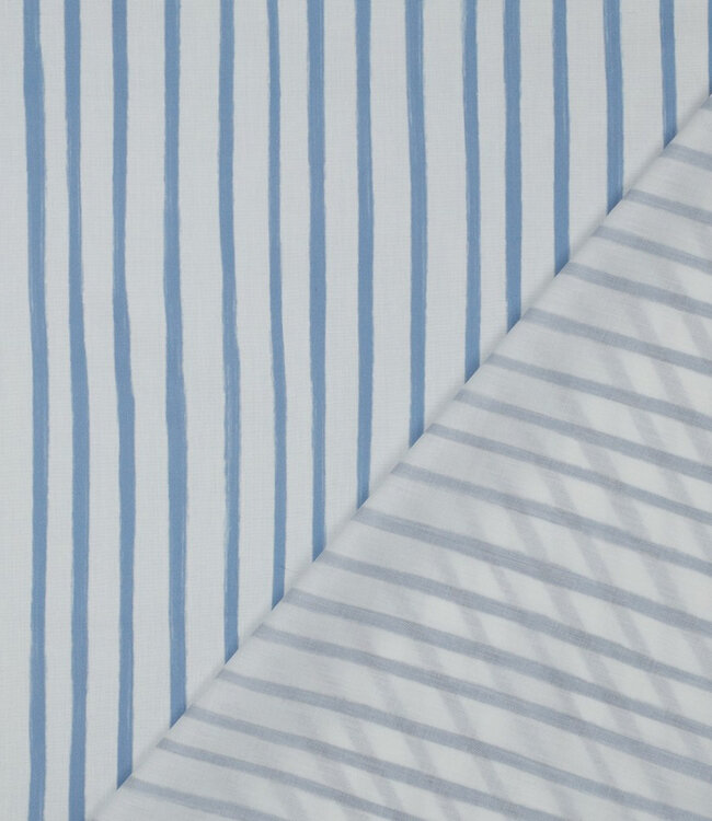 french stripes - fijne katoen popeline voile