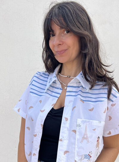 french stripes - fijne katoen popeline voile