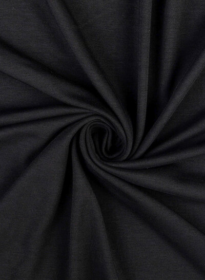 Madeline black - soft and sturdy modal jersey - interlock knit