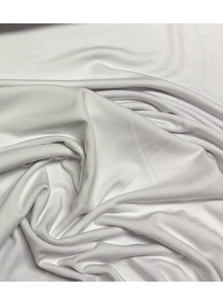 white - soft and sturdy modal jersey - interlock knit