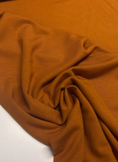 cognac - soft and firm modal jersey - interlock knit