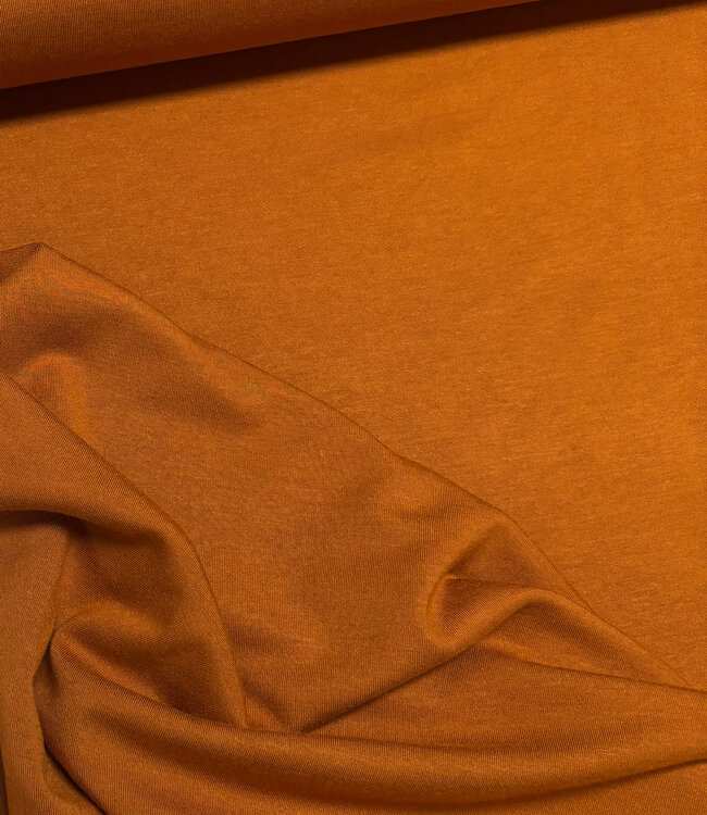 cognac - zacht en stevige modal tricot - interlock gebreid