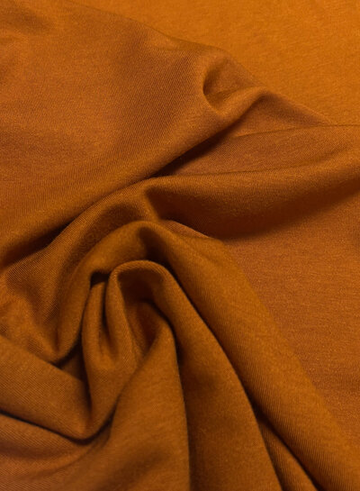 cognac - soft and firm modal jersey - interlock knit