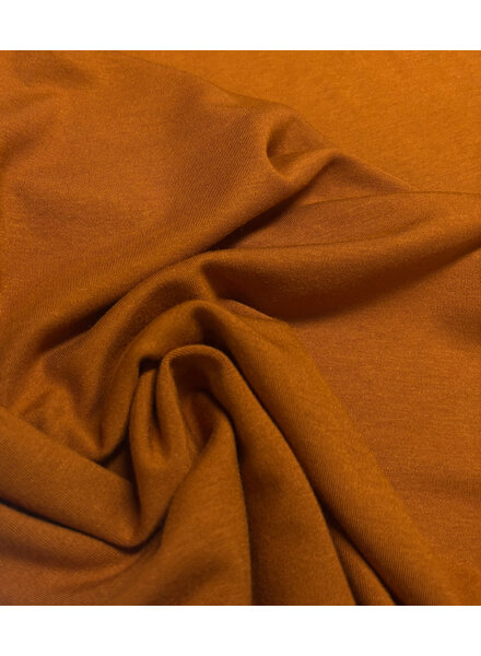 cognac - zacht en stevige modal tricot - interlock gebreid