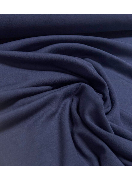 Madeline navy blue - soft and sturdy modal jersey - interlock knit