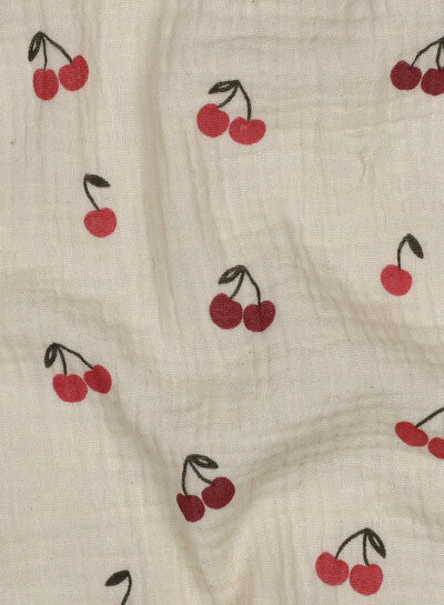 cherries - off-white - tetra double gauze
