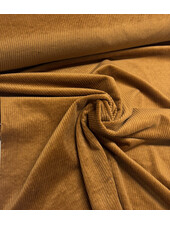 cognac - washed corduroy met stretch - ribfluweel