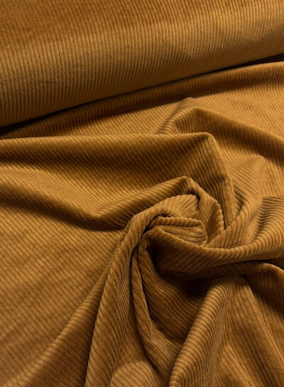 cognac - washed corduroy with stretch - corduroy