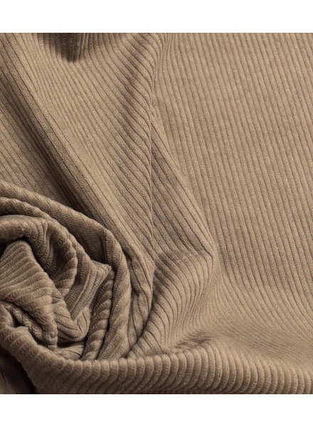 donkerbruin - washed corduroy met stretch - ribfluweel