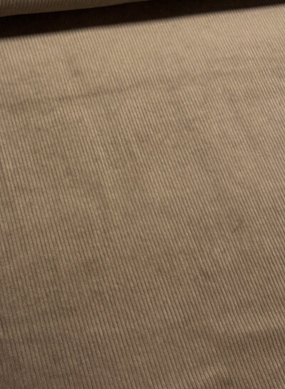 donkerbruin - washed corduroy met stretch - ribfluweel