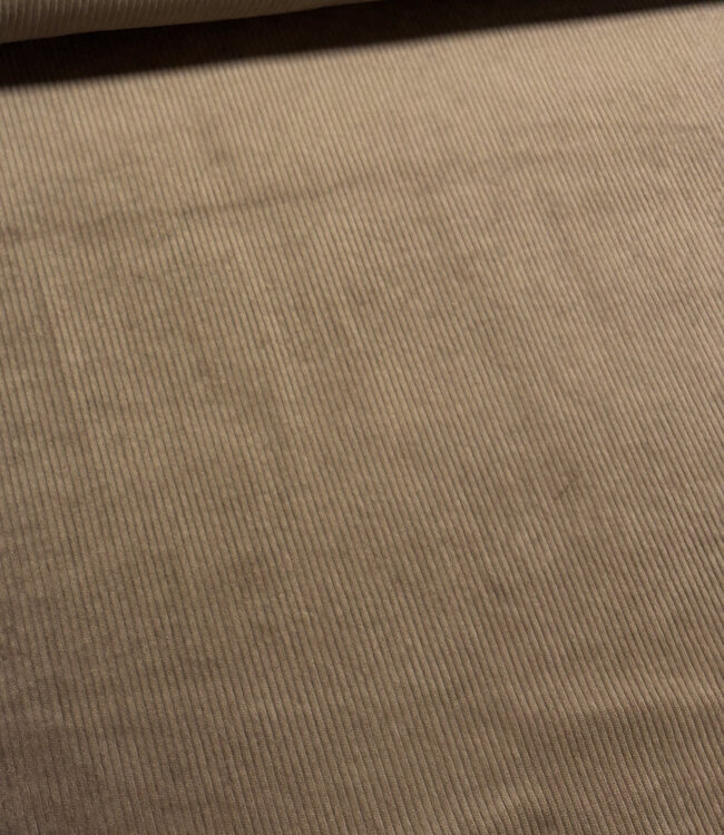donkerbruin - washed corduroy met stretch - ribfluweel