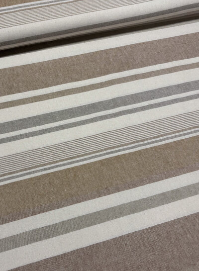 Katia fabrics natural striped - recycled canvas
