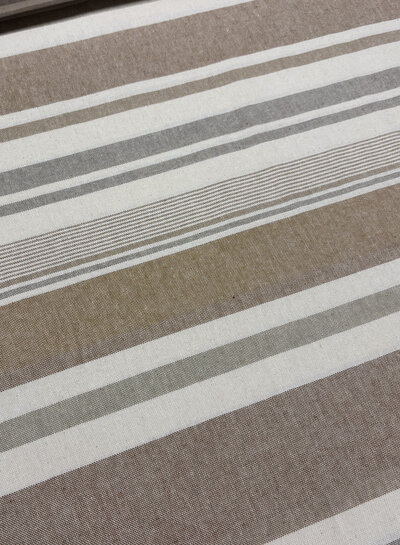 Katia fabrics naturel gestreept - recycled canvas