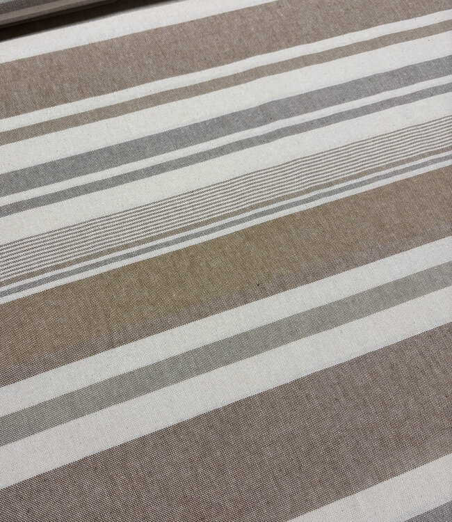 Katia fabrics naturel gestreept - recycled canvas