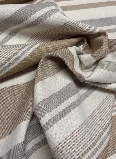 Katia fabrics natural striped - recycled canvas