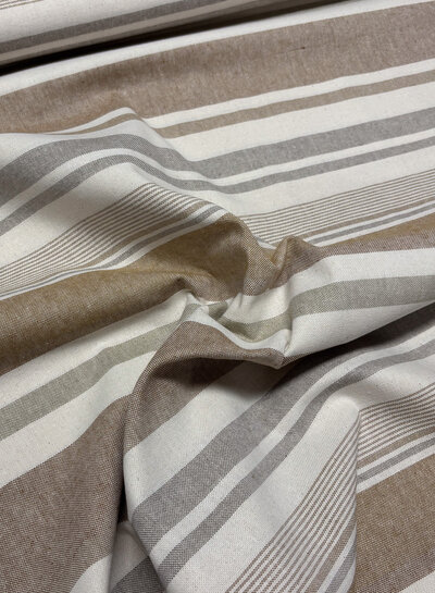 Katia fabrics naturel gestreept - recycled canvas