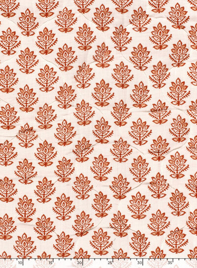 abstract marineblauw en tobacco - gewatteerd tetra double face