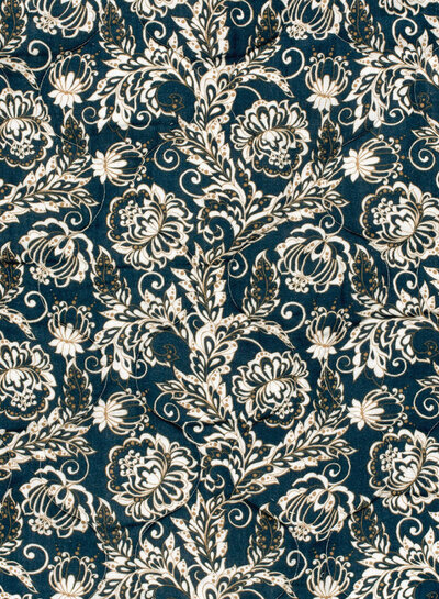 abstract marineblauw en tobacco - gewatteerd tetra double face