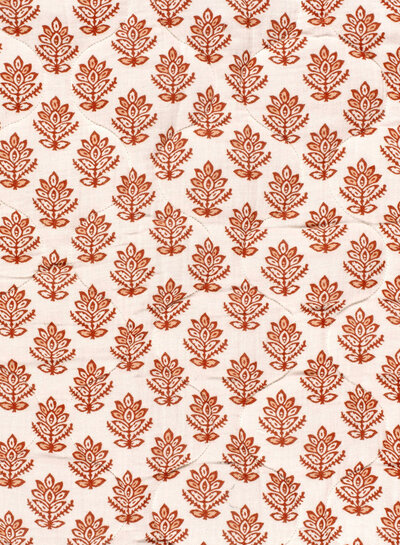 abstract navy blue and tobacco - quilted tetra double face