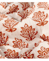 abstract navy blue and tobacco - quilted tetra double face