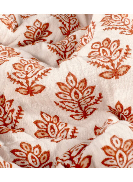 abstract marineblauw en tobacco - gewatteerd tetra double face