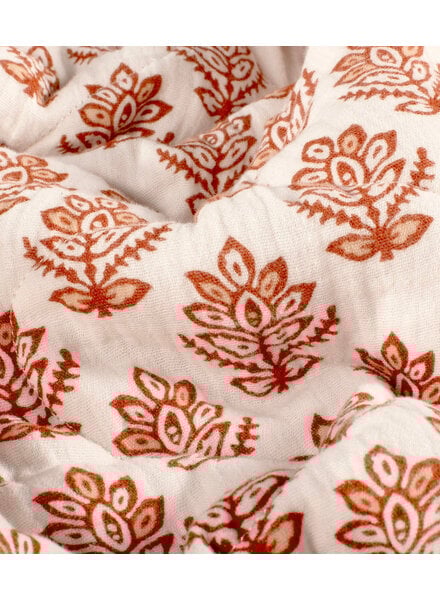 abstract navy blue and tobacco - quilted tetra double face