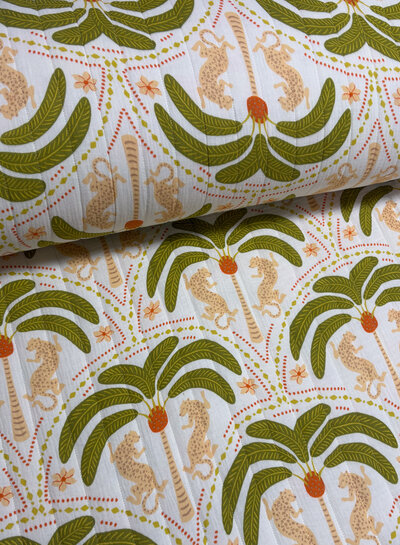 lobster and leopard - quilted tetra double face