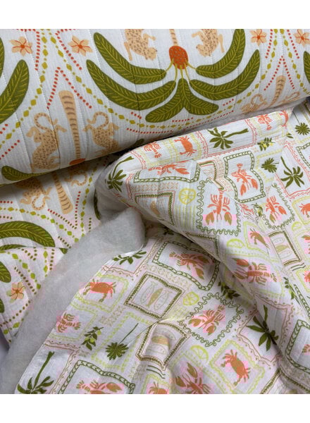 lobster and leopard - quilted tetra double face