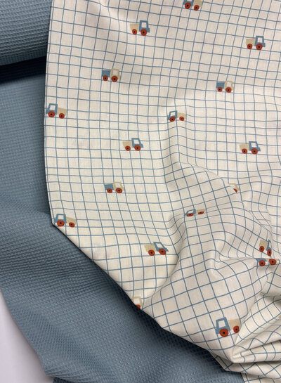 blue - waffle cotton mini